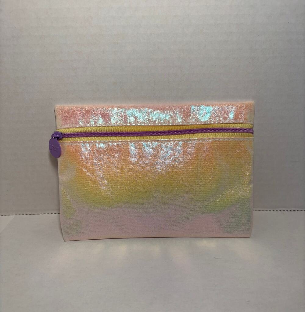 Ipsy iridescent cosmetic pouch